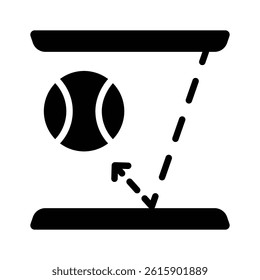 Get this handy glyph icon of ball bounce