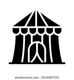 Get this handy glyph style icon of circus tent