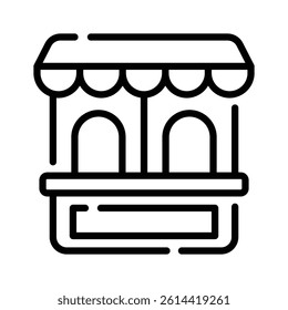 Get this handy line style icon of ticket booth