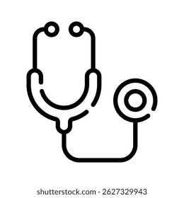 Get this handy line style icon of doctor stethoscope