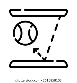 Get this handy outline icon of ball bounce