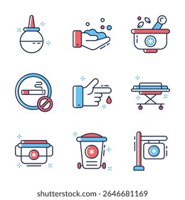 Get this handy pack of medical and health outline style icons