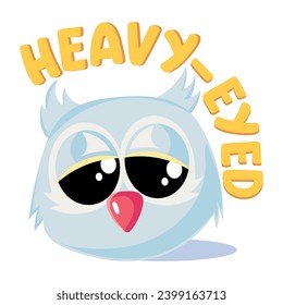 Get this heavy eyed bird flat sticker 