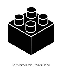Get this isometric filled icon of study building block