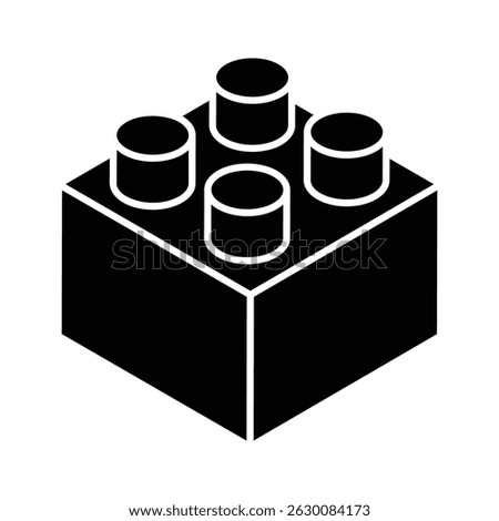 Get this isometric filled icon of study building block