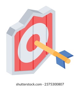Get this isometric icon of game shield 