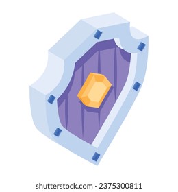 Get this isometric icon of game shield 