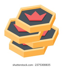 Get this isometric icon of game shield 