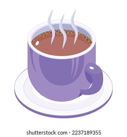 Obtener este icono isométrico del café caliente 
