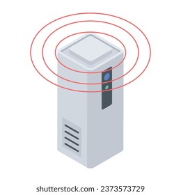 Get this isometric icon of internet pole 