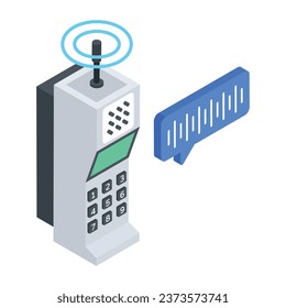 Get this isometric icon of internet pole 