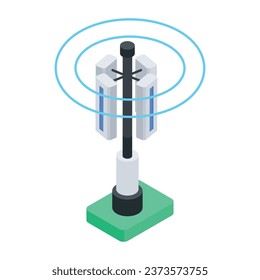 Get this isometric icon of internet pole 