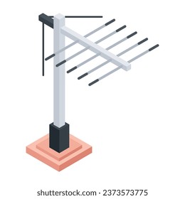 Get this isometric icon of internet pole 