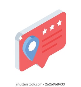 Obtener este icono isométrico del pin del mensaje de ubicación