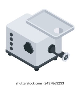 Get this isometric icon of mincing machine