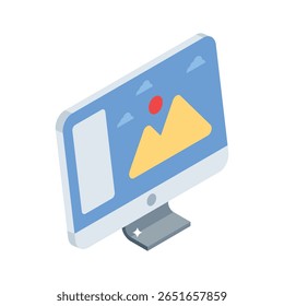 Get this isometric icon of modern graphic designing tool