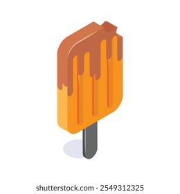 Get this isometric icon of popsicle in modern style