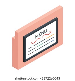 Get this isometric icon of restaurant 