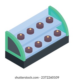 Get this isometric icon of restaurant 