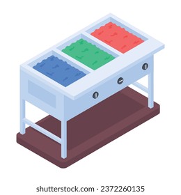 Get this isometric icon of restaurant 