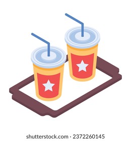 Get this isometric icon of restaurant 
