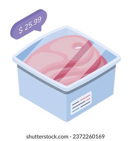 Get this isometric icon of restaurant 