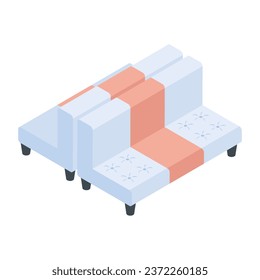 Get this isometric icon of restaurant 