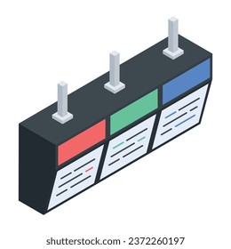 Get this isometric icon of restaurant 