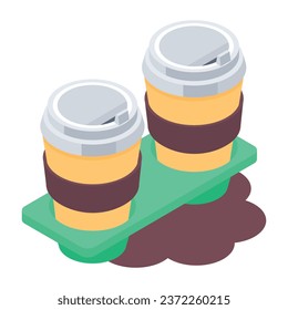 Get this isometric icon of restaurant 