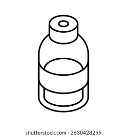 Get this isometric icon of sealed drug bottle