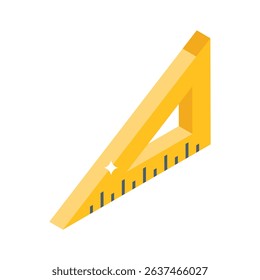 Get this isometric icon showing set square triangle tool