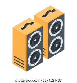 Obtener este icono isométrico de los altavoces de estudio 