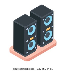 Obtener este icono isométrico de los altavoces de estudio 
