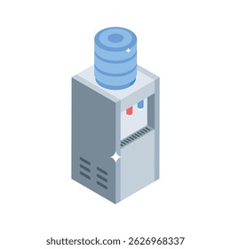 Get this isometric icon of water dispenser system