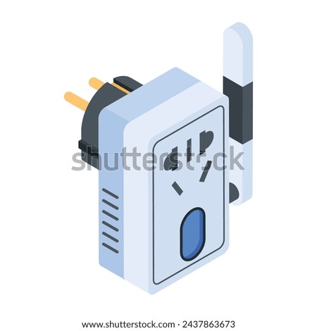 Get this isometric icon of wifi repeater