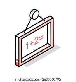 Obter este ícone de estilo isométrico da equação matemática