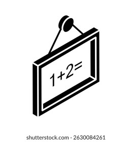 Obter este ícone de estilo isométrico da equação matemática