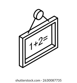 Obter este ícone de estilo isométrico da equação matemática