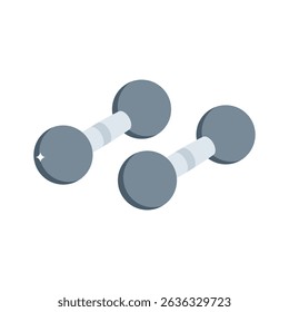 Get this isometric style icon of gym dumbbells set