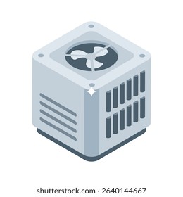 Get this isometric style icon of conditioner system