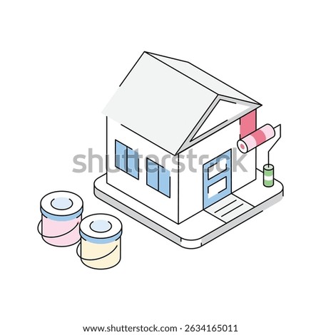 Get this isometric style icon of home renovation