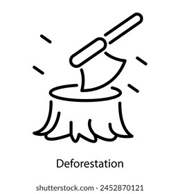 Obtener esta línea icono de la deforestación