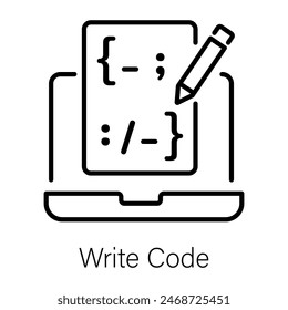 Obtener esta línea icono de escribir código 