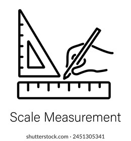 Get this line style icon of scale measurement 