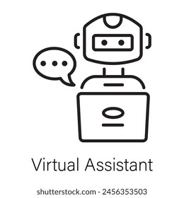 Obtener este icono de estilo de línea de un asistente virtual 