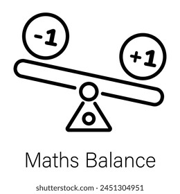 Obtener este icono lineal del equilibrio matemático 
