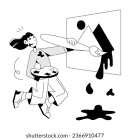Get this linear illustration of content design 