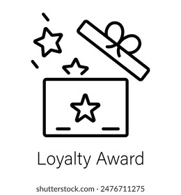 Get this linear style icon of loyalty award 