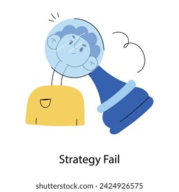 Consigue este mini doodle ilustración de estrategia para fallar 