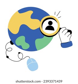 Get this mini hand drawn illustration of find person 